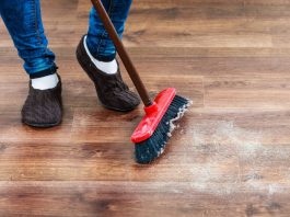 how to clean unfinished wood floor