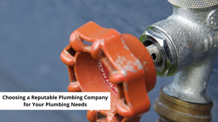 Reputable Plumbing Company for Your Plumbing Needs